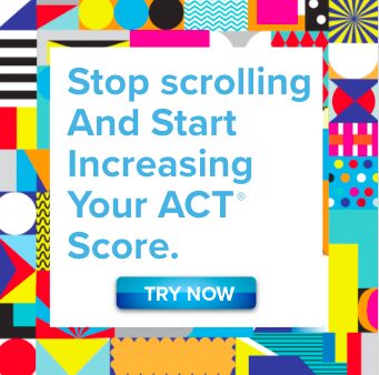Colorful geometric background with motivational text about increasing scores.